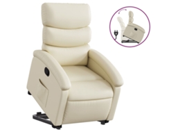 Stand Up Recliner Chair, Stand Up Recliner Chairs Vidaxl Creme Couro Artificial