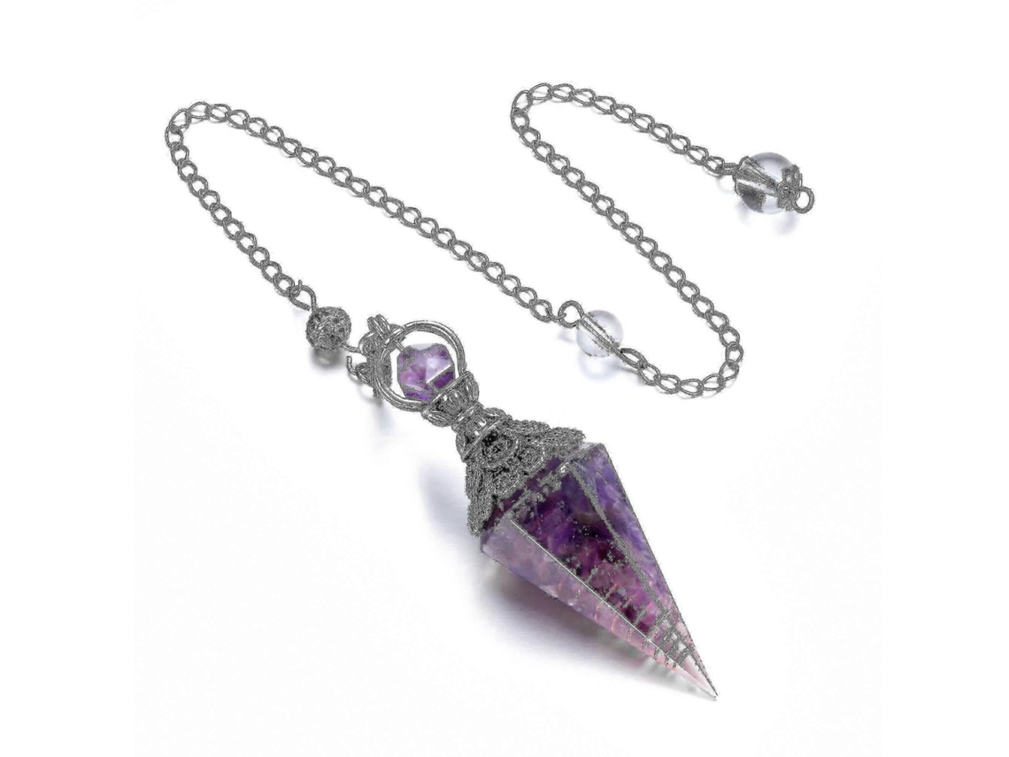 Pêndulo De Cristal De Chakra Hexagonal, Peça De Cura Reiki E Radiestesia