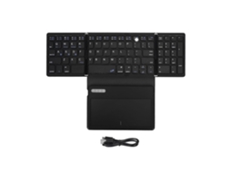 Teclado Bt Compacto Plegable Con Gran Touchpad Inalámbrico Portátil Recargable Universal Para Windows/ios/android