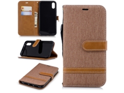 Capa Em Couro Pu Com Suporte Para Apple Iphone Xr 6.1 Inch - Cáqui