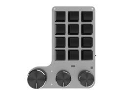 Teclado Gamer De Chave Vermelha Com 3 Botões E 12 Teclas, Modo Dual Usb+bt, Programável Para Pc