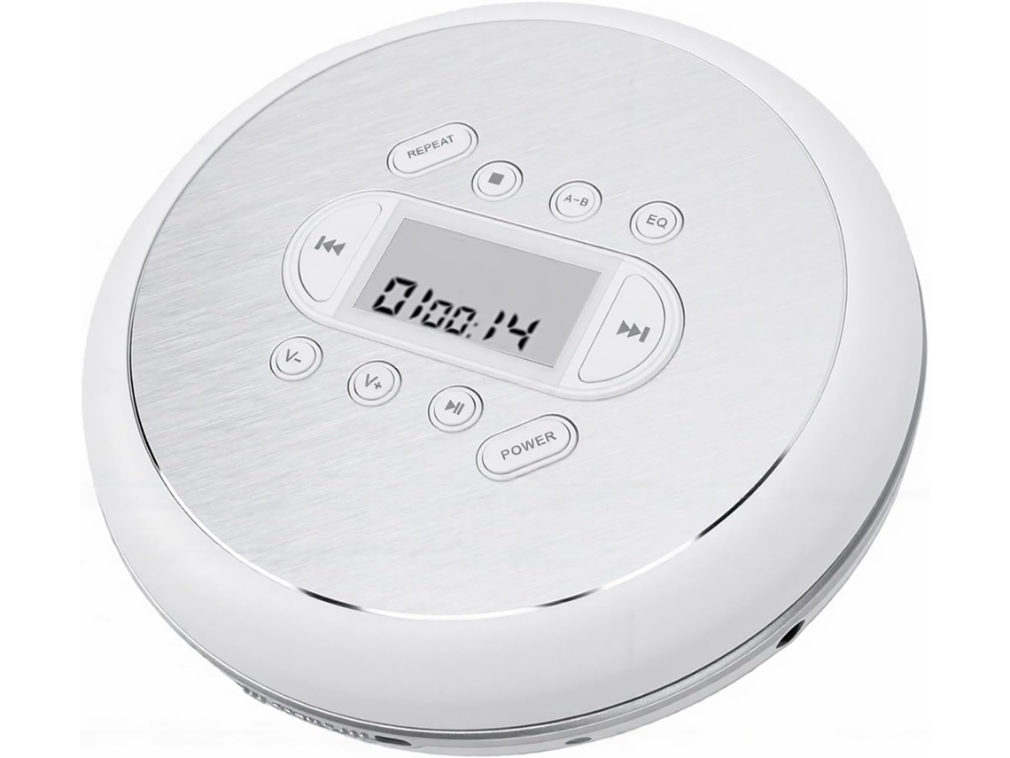 Leitor Cd Portátil Com Fones De Ouvido, Estilo Anos 60, Anti-pulos E Resistente A Choques, Para Carro E Casa