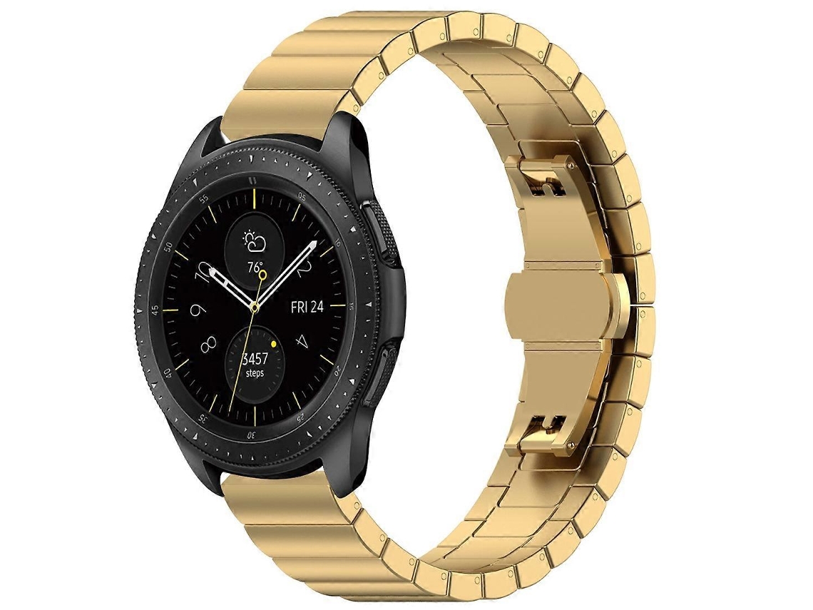 Pulseira De Aço Inoxidável Com Fecho Borboleta Para Galaxy Watch 46mm