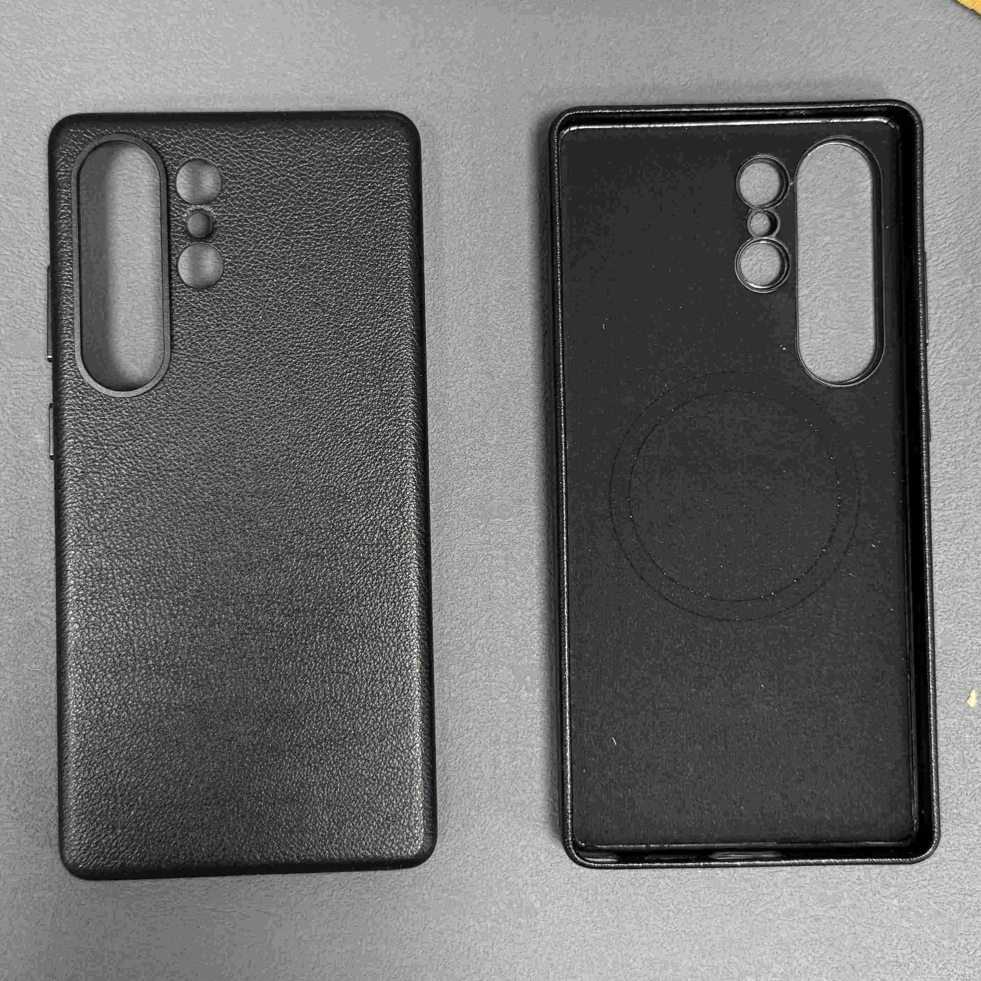 (preto, Galaxy S25) Capa De Couro Resistente A Impactos Para Celular Samsung, Com Carregamento Magnético Forte E Invisível.