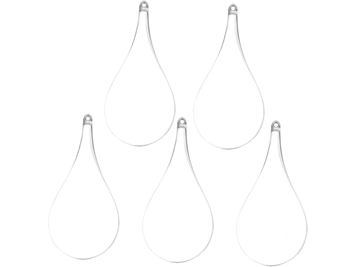 Bolas Decorativas Para Pendurar, Feitas Em Plástico Transparente (conjunto Com 5), E Enfeites De