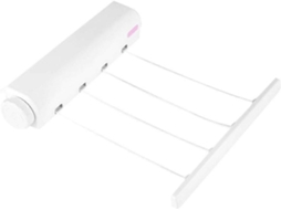 Varal Retrátil Lurelia, Extensível, 4 X 6, De Parede, Para Varanda, De Plástico, Branco, 2 M
