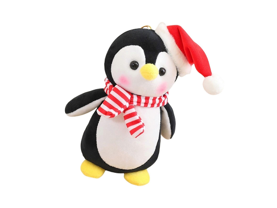 Pinguim De Natal De Pelúcia, Preto E Branco, Com Cachecol, Decoração, Presente