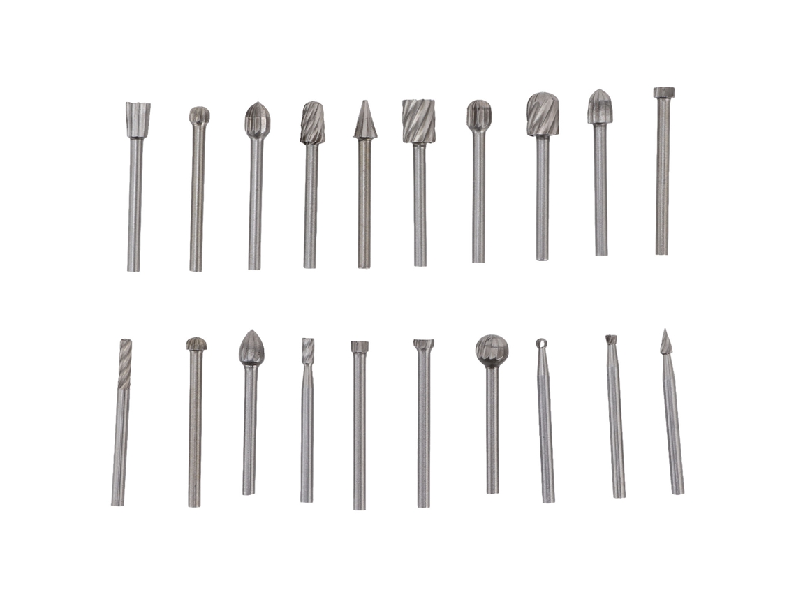 Conjunto de 20 brocas HSS para corte de madeira em furadeira rotativa, fresadora, marceneira e entalhe.