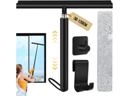 Raspador De Chuveiro Extensível, Estende-se Até 120 Cm, Com Gancho E Pano Raspador, Para Uso Interno E Na Casa De Banho