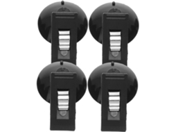 Conjunto de 4 clipes de ventosa transparentes Sewroro para carro, Prancheta portátil em ABS, design simples e criativo, ideal para