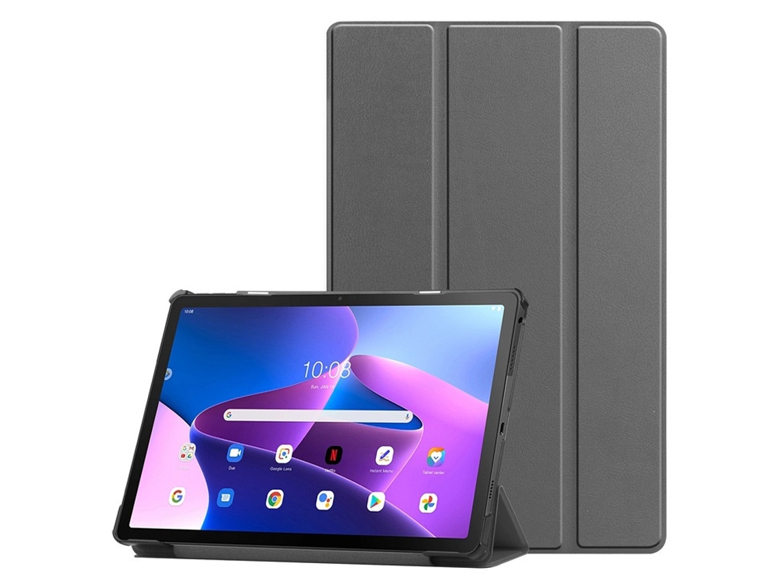 Capa Para Tablet Lurelia, Compatível Com Lenovo Xiaoxin Pad P12 12.7 Tb370fu 12,7", Cinza, Couro Sintético, Dobrável Com Suporte, Função Sono