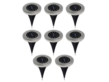 8pcs Solar Ground Light, led Solar Disk Light Outdoor Waterproof Jardim Paisagem Iluminação
