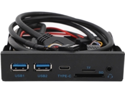 Hub Usb-c De 3,5 Polegadas Com Painel Frontal, Leitor Cartão Sd/tf,