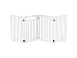 Portão Pets, para Portão de Escada, Portão Protetor, 4 Peças, Dobrável, Branco