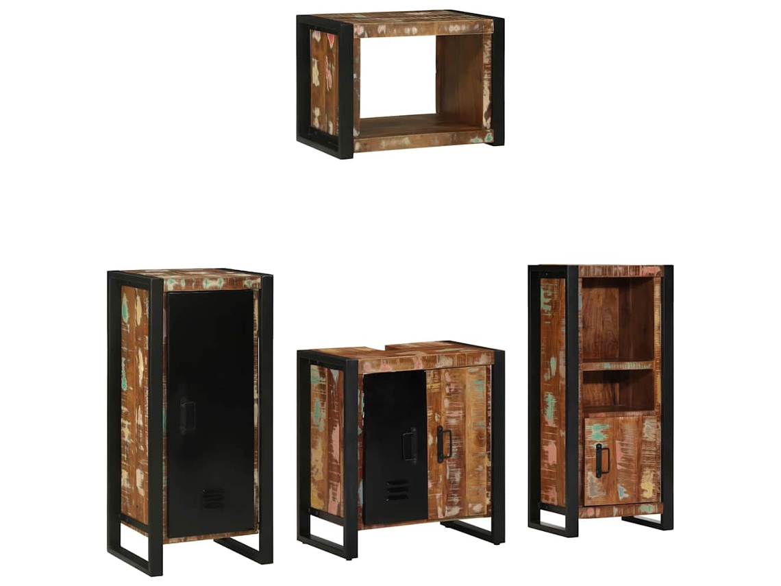 Conjunto de Móveis para Banheiro 4 Pcs Madeira Reforçada MAISON EXCLUSIVE