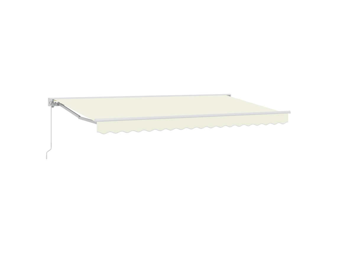 Conjunto 1 Toldo Retrátil Vidaxl Creme Alumínio (350 X 200 Cm)