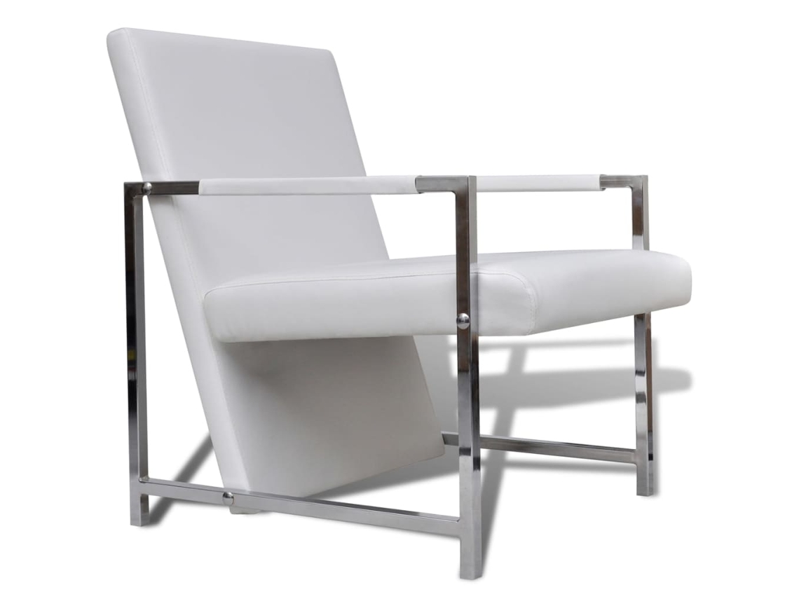 Armchairs, French Armchairs Vidaxl Branco Couro Artificial