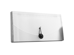 Carpeta Expandível Com 13 Bolsos Impermeável Para Notas Fiscais E Documentos Transparente Notebook
