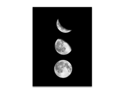 Uma Pintura Suspensa Decorativa Com As Fases Da Lua (simples E Criativa, Impressão Em Tela Sem Moldura).