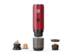 Máquina Café Expresso Portátil Eifson 19bar 7800mah Auto-aquecimento 2-em-1 Para Pó E Cápsulas Vermelho
