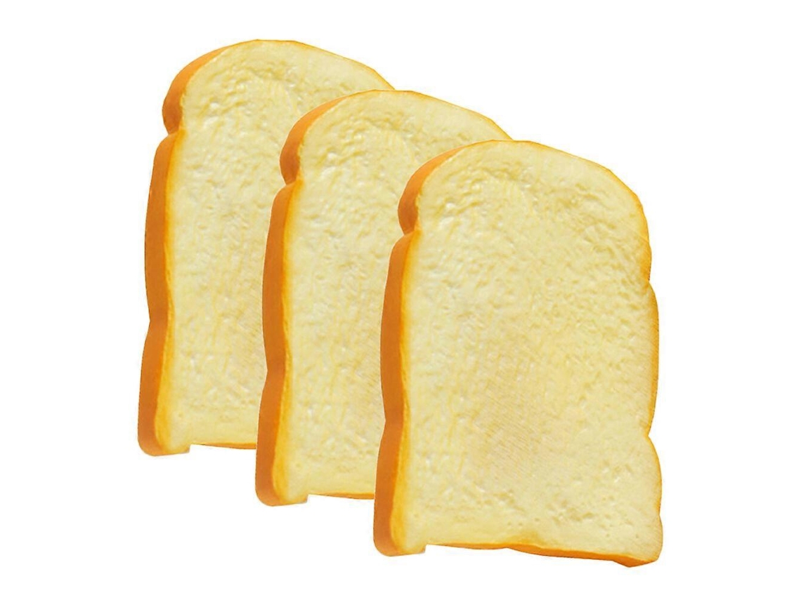 Rebe Conjunto de 3 Peças de Fatias Artificiais em PU com Estampa de Tecido Sintético para Decoração e Fotografia, 14,00x11,00x1,50cm, Amarelo
