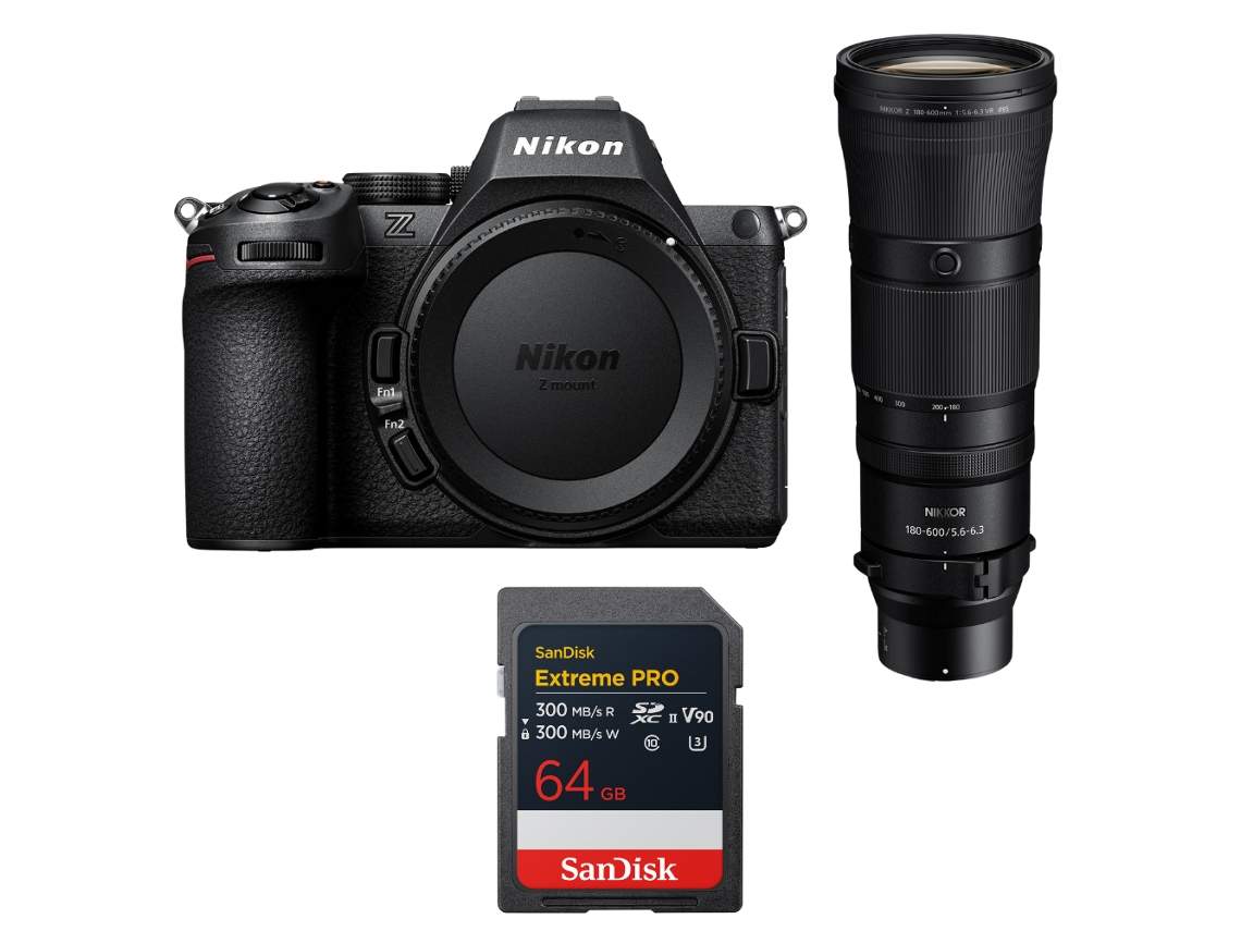Z5 Ii + 180 600mm F/5.6 6.3 Vr + 1 Sandisk 64gb Extreme Pro Uhs ii Sdxc + Ebook “20 Dicas para Fotos Que Impressionam” NIKON