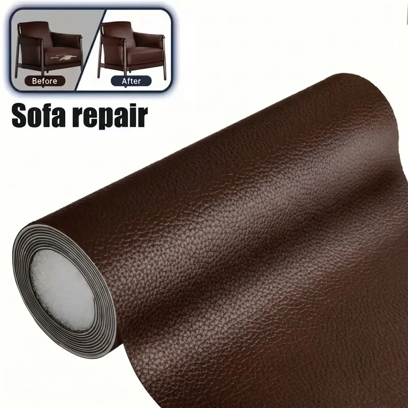 (marrom Escuro, 50x148cm) Adesivo De Reparo Em Couro Pu Autoadesivo, Alta Aderência, Impermeável E Resistente Ao Desgaste, Adequado Para Sofás.