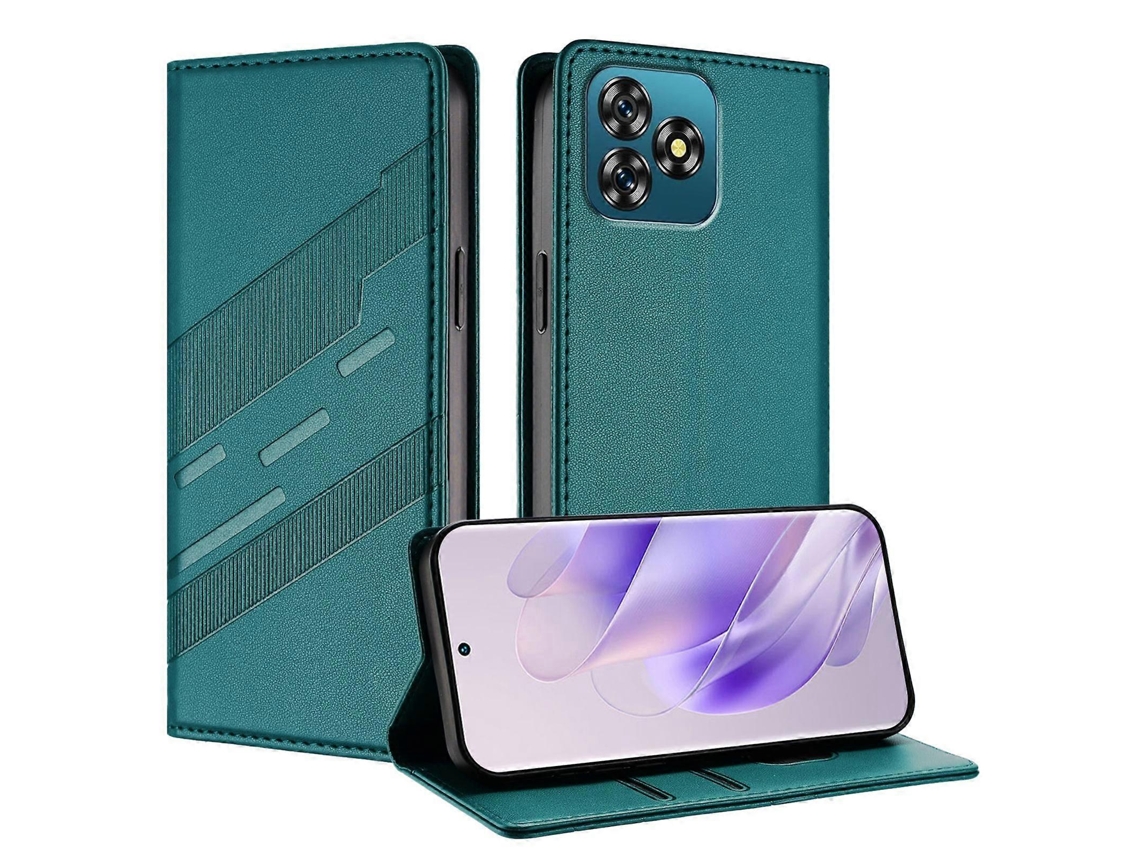 Capa De Celular Retrô De Couro Com Carteira Multifuncional Em Relevo