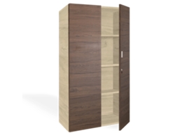 Armário de arquivo com portas. 4 prateleiras. 160 x 90 x 40 cm. Carvalho-Noz. OFILIKE