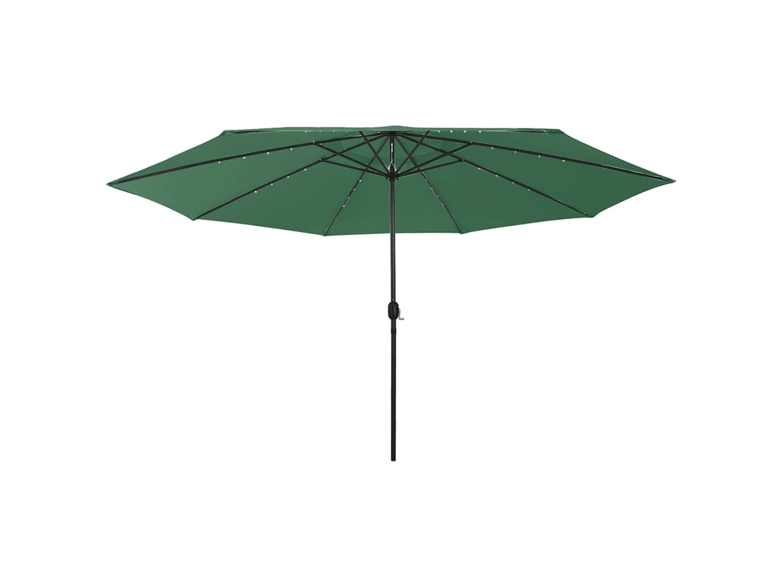 Vidaxl Guarda-sol De Jardim Com Luzes Led 400 Cm Verde