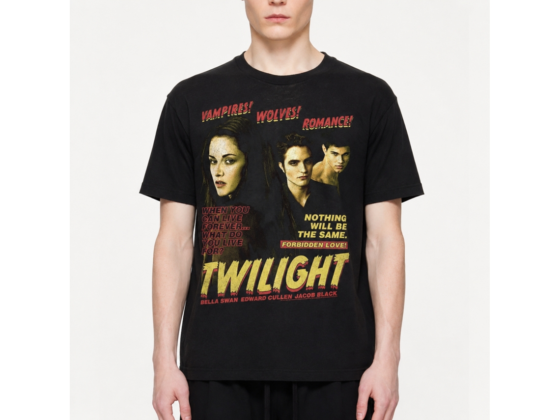 Rockinstone Twilight Movie Vampire Wolves Romance Black Adult T-shirt Size:xxxl