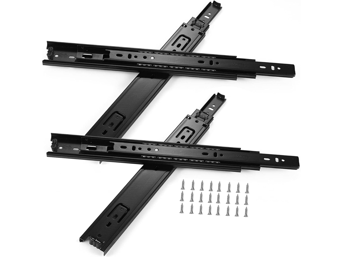 Corrediças Para Gavetas, Trilhos Deslizantes, Corrediças, Kit De Reparo Madeira Para Armários Cozinha, 2 Pares, Metal