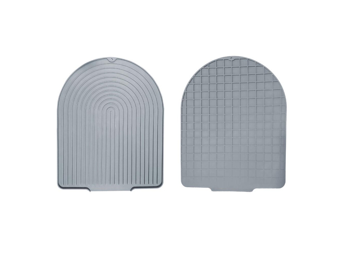 Tapete de Silicone AQUAFORGE para Ralo, formato U, cinza