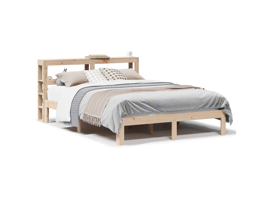 Bed Frame, Bed Frames Vidaxl Marrom Madeira De Pinho (120 X 190 Cm)