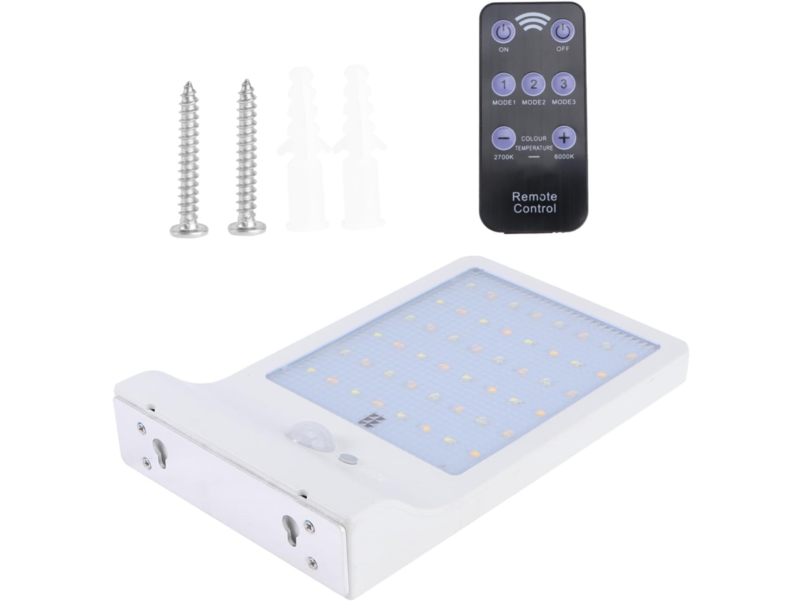 Luminária De Rua Led Com Sensor De Movimento E Energia Solar, Iluminação Externa Automática Para Ruas, Jardins, Entradas De Garagem E Pátios.