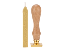 Kit De Selos De Cera Com Folha Amarela Padrão Exquisito Cabeça Desmontável Aplicação Ampla