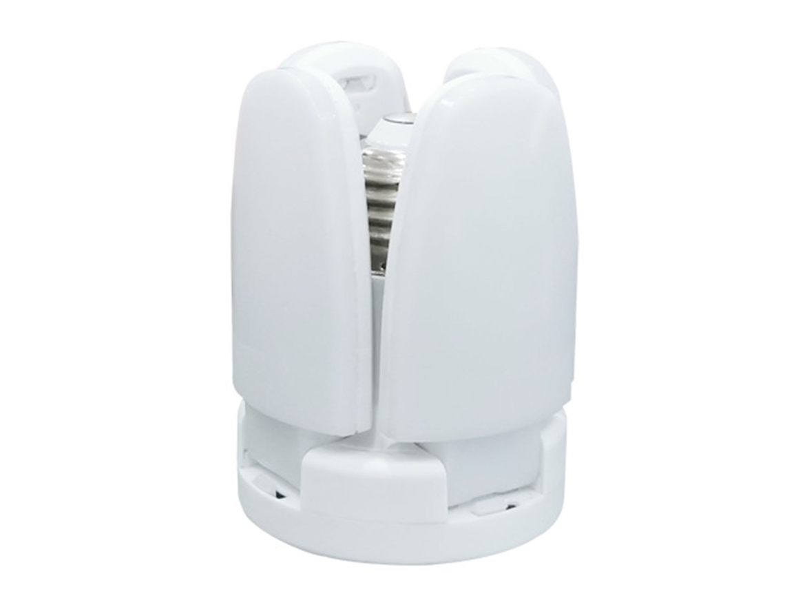 Lâmpada Led mini plegável de quatro folhas com ângulo ajustável B22/e27 28w branco frio 6500k
