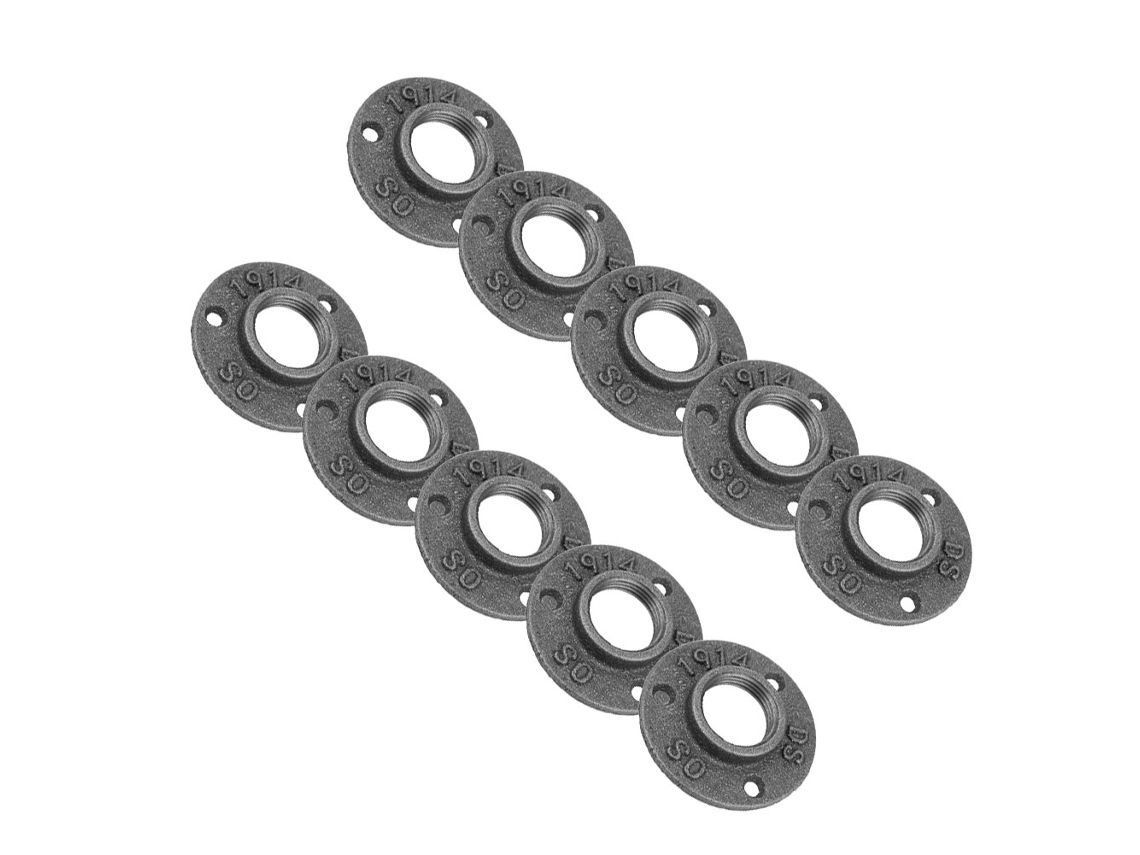 Laxiscreed Flanges De Ferro Maleável Com Rosca Bsp Para Instalação Na Parede E Piso