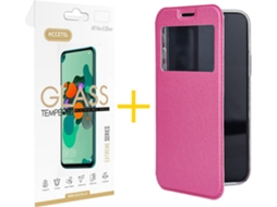 Kit Capa e Película Apple iPhone 11 ACCETEL Gandy Flip (Rosa)