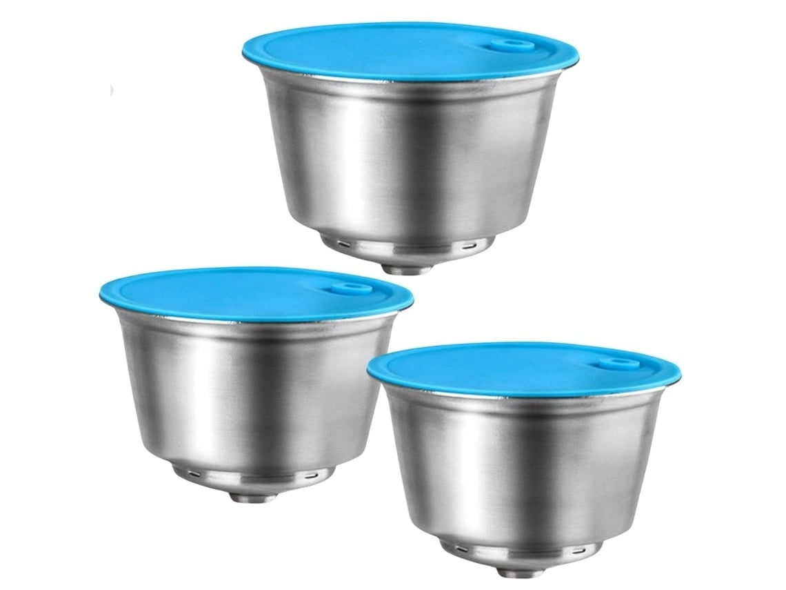 Pack 3 Cápsulas Reutilizáveis Aço Inox Para Nescafé Dolce Gusto Genio S Plus Touch*