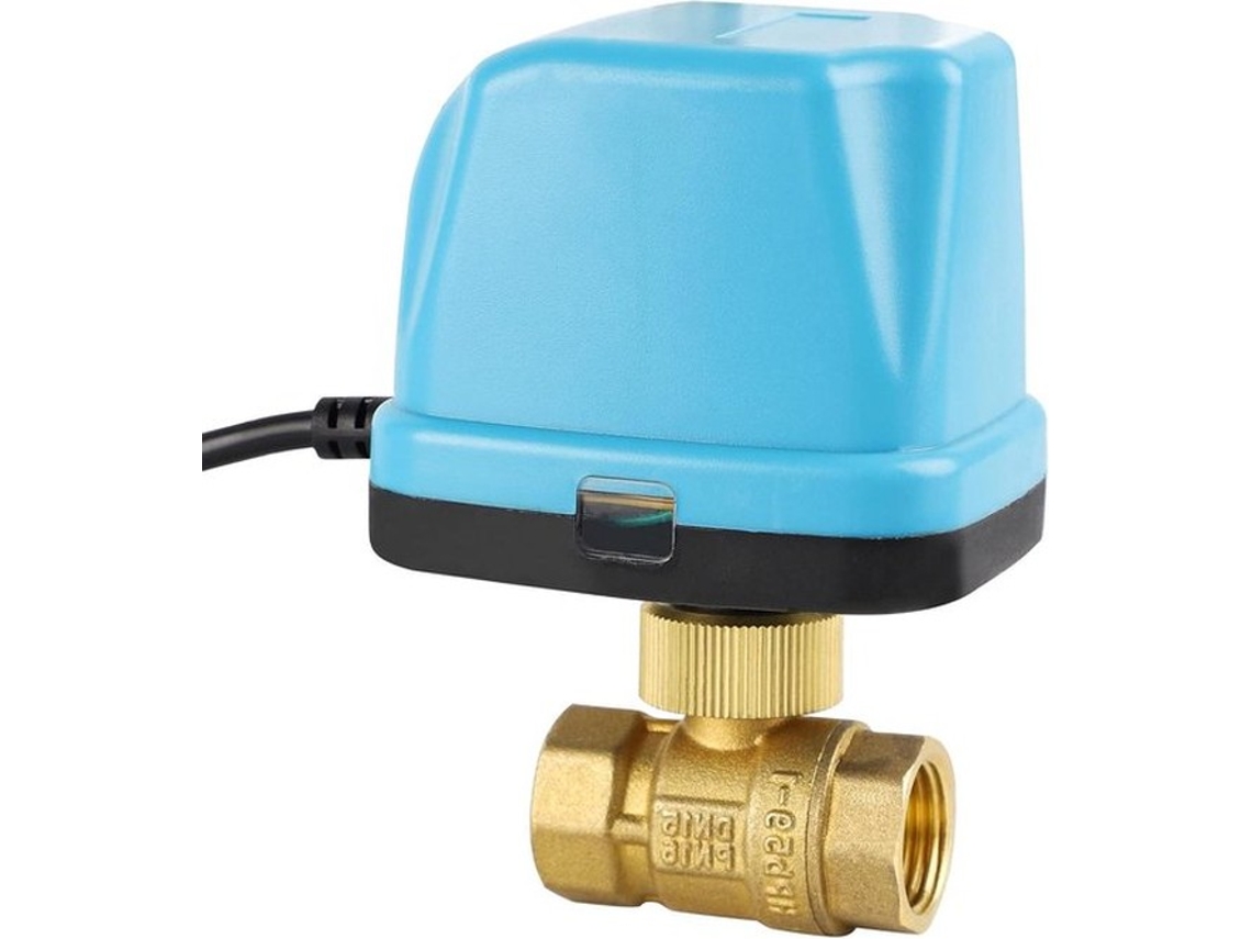 Válvula Hidráulica 2-vias Dn15 1-2 Polegadas 230 V Válvula Esférica Elétrica - Cobre Azul - Alta Qualidade