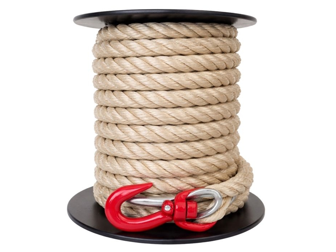 Corda com Fecho de Velcro 20 M Trançada em Polipropileno, Robusta e Versátil, Diâmetro Mm, Bege AQUAFORGE