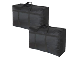 Conjunto De 2 Sacos Viagem – Sacos Arrumação – Sacos Mudança – 100 L – Grande Capacidade – Oxford – Preto