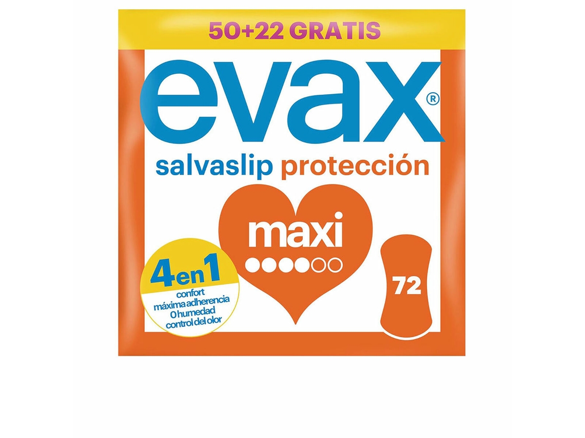 Protetores diários Maxi Evax Maxi 72 unidades