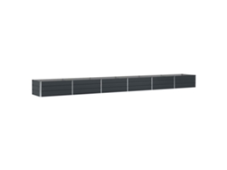 Conjunto 1 Vaso De Jardim Vidaxl Antracite Aço (600 X 80 X 45 Cm)
