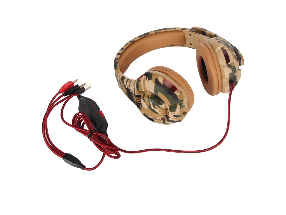 FONE DE OUVIDO PARA JOGOS ESTÉREO OVER EAR COM MICROFONE E VOLUME AJUSTÁVEL EOOCOO
