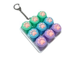 Lurelia Teclado Com Design Animado Em Formato De Chaveiro, Brinquedo Antiestresse Com 9 Botões Mecânicos, Multicolorido