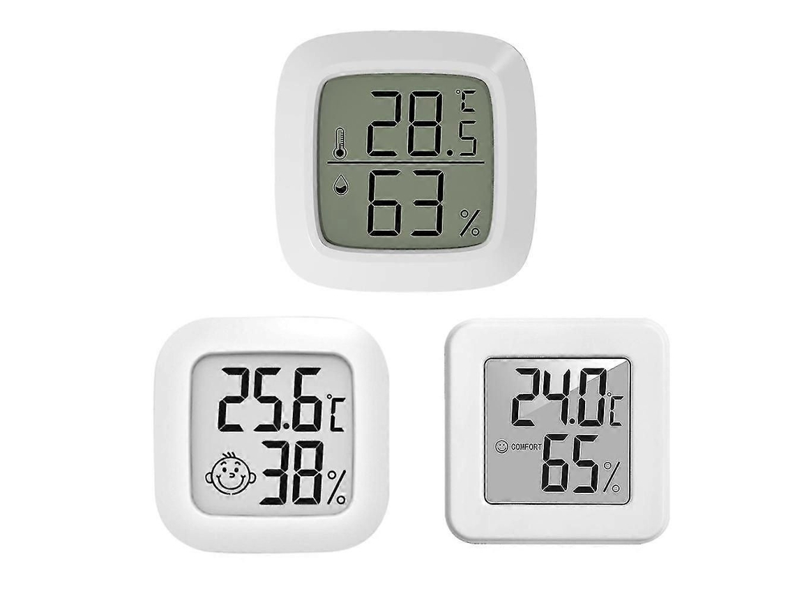 Termómetro Higrómetro Mini Digital Lcd Com Sensor, Medidor De Temperatura E Humidade Para Interior - Elysve