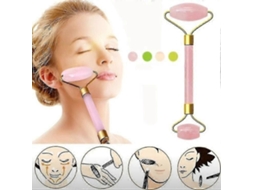 Massageador Facial de Rolo com Quartzo Jade para Cuidados a Pele. GOKOCO