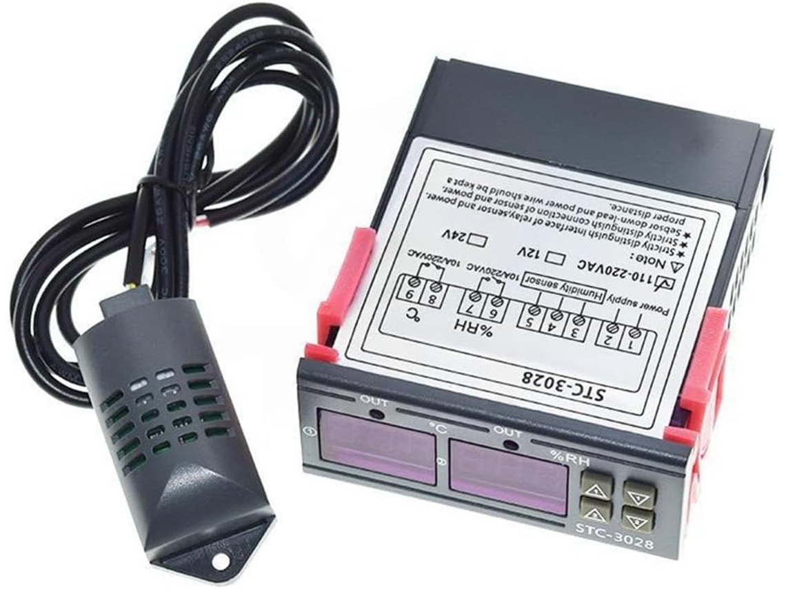 Controlador Digital Duplo De Temperatura E Umidade -3028